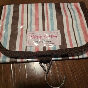 Striped Hanging Makeup Organizer